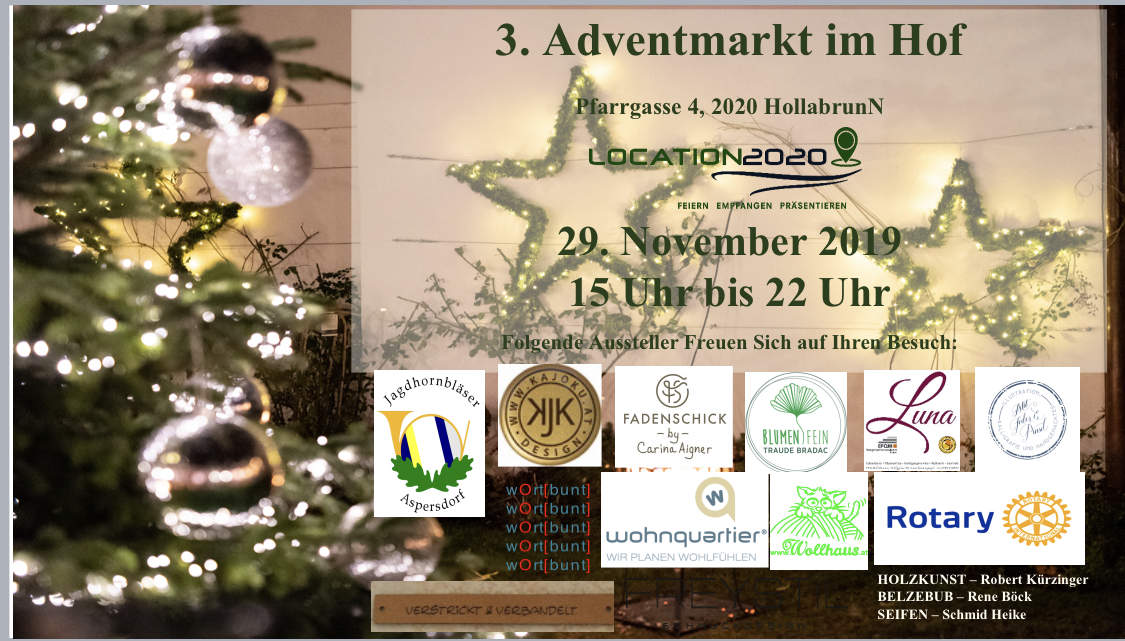 Adventmarkt am 29. November 2019 Adventmarkt am 29. November 2019